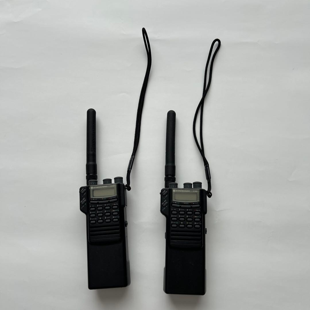 トランシーバー 2台セット 黒　STANDARD C１６０ Yahoo!オークション -「スタンダード c160」の落札相場・落札価格