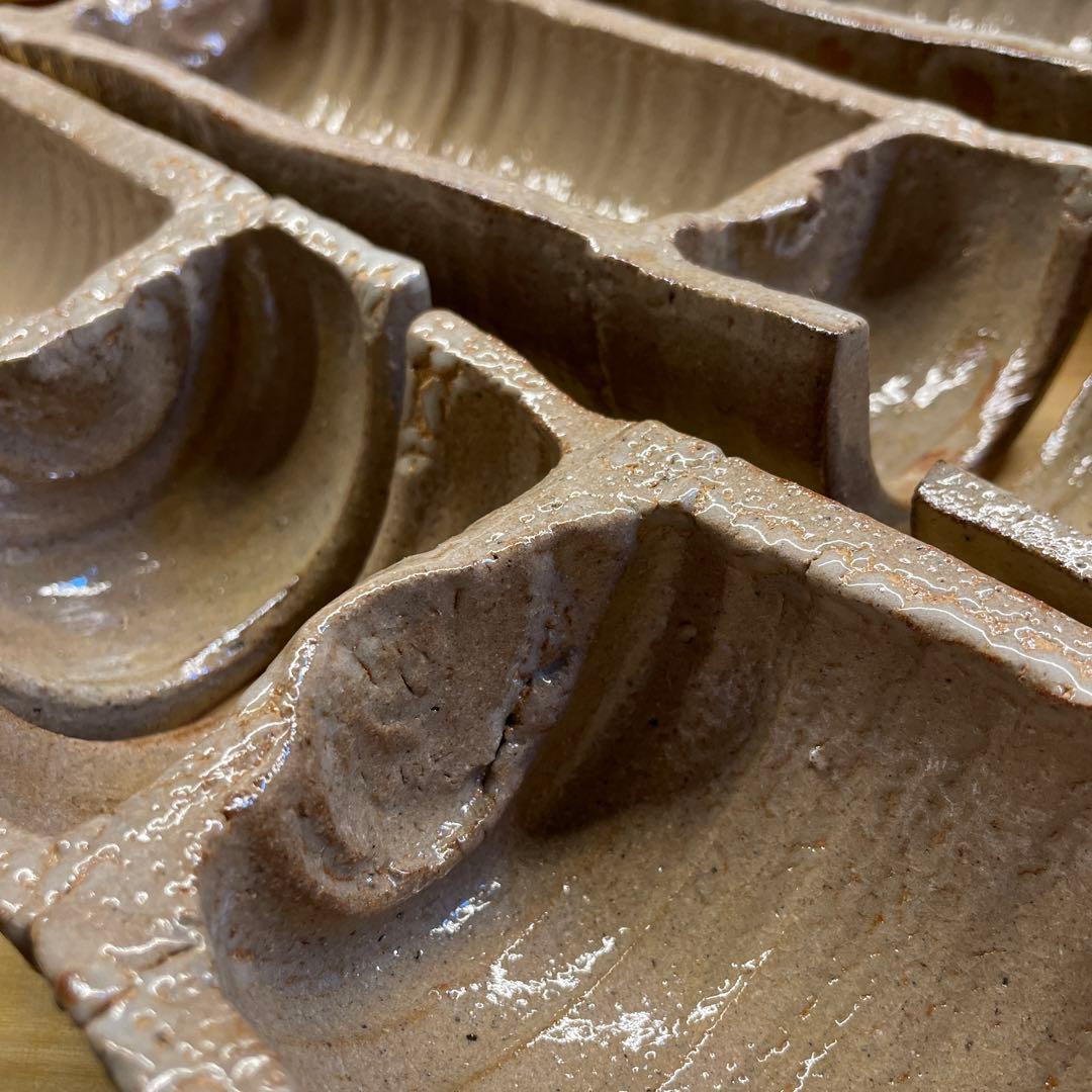 西岡良弘 唐津 割竹向附 6客 窯元 西岡小十 小次郎窯 共