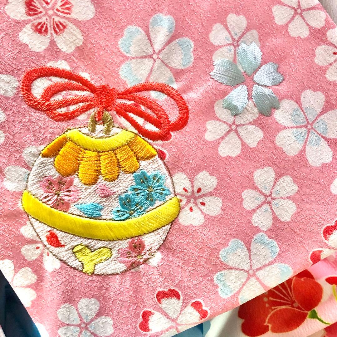 【式部浪漫】七五三　ブランド　7歳　刺繍　着物　作り帯　セット　日本製　女の子