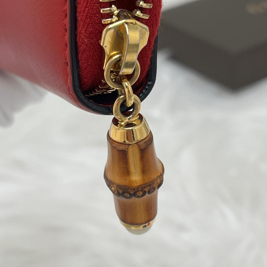美品✨グッチ　GUCCI　財布　ケース　ラウンドファスナー　レッド