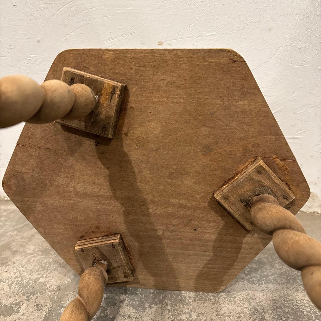 年末年始saleヴィンテージ 木製サイドテーブル 剥離の通販