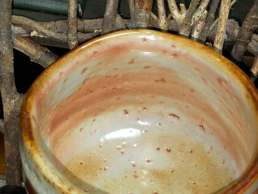 ♥美濃焼♥　志野　茶碗　②　在銘　茶道具　骨董　古玩