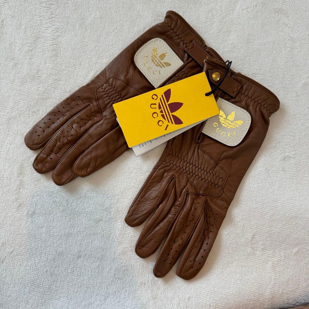 未使用 GUCCI adidas コラボ グローブ 羊革 手袋 ‼️ - メルカリ