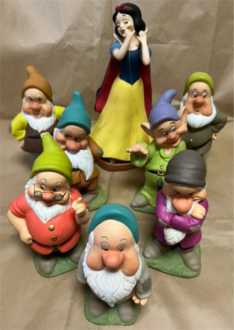 希少‼︎ Snow White 白雪姫 7人の小人 置物 陶器 ガーデニング