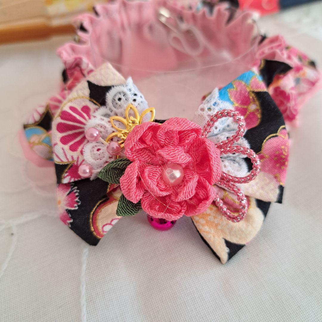 短毛シュシュ(ピンク②)わんちゃん猫ちゃん用