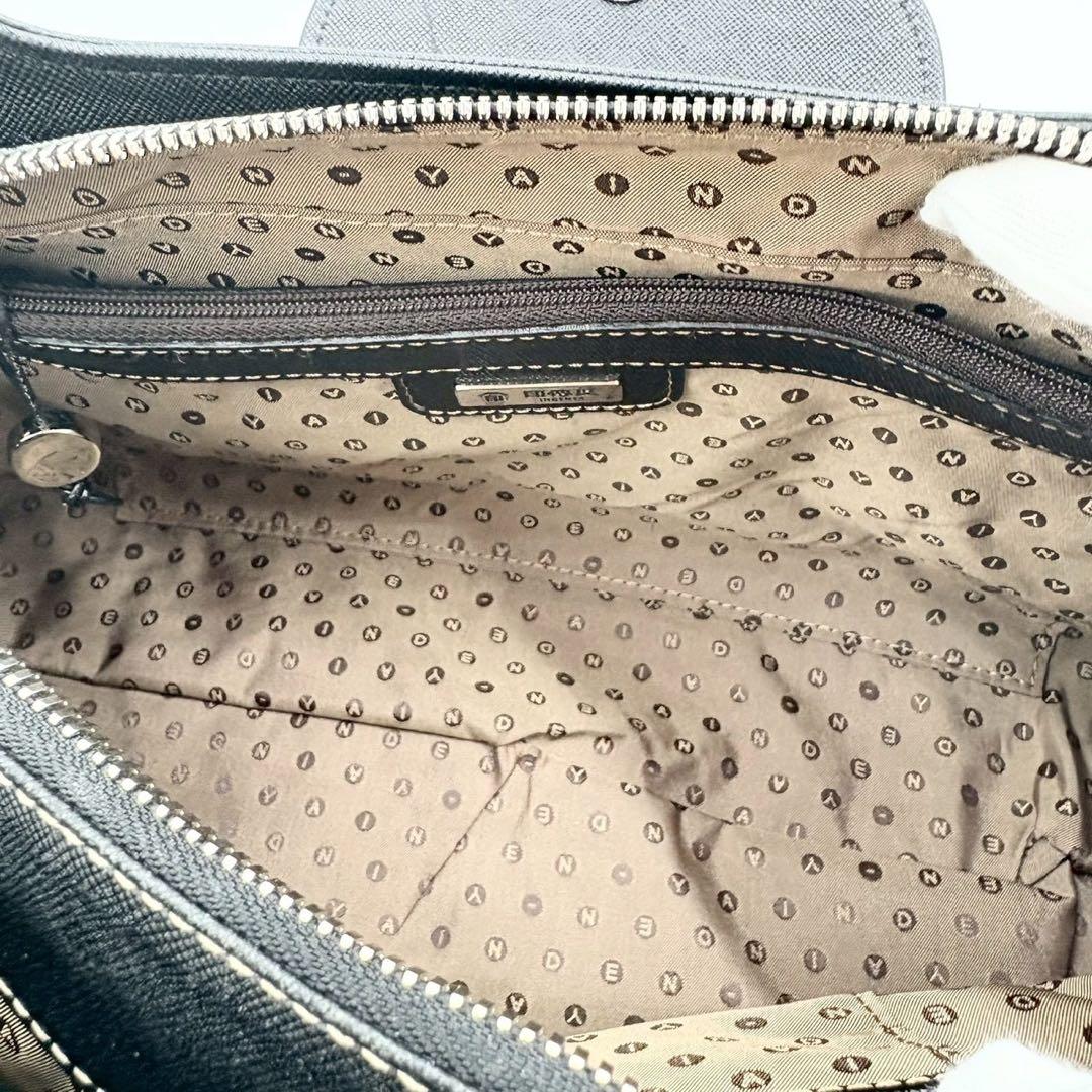 【超美品】印傳屋 PRIDEN プライデン 手提げバッグ 黒×ベージュ 鹿革 漆