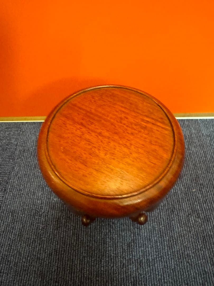 1623 花梨唐木天然木ミニ花台飾台香炉台中国美術