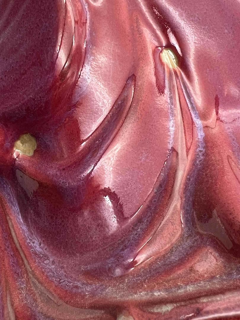 清时代 鈞窯紫紅釉弥勒菩薩窯変釉辰砂唐物古賞物(B-31)