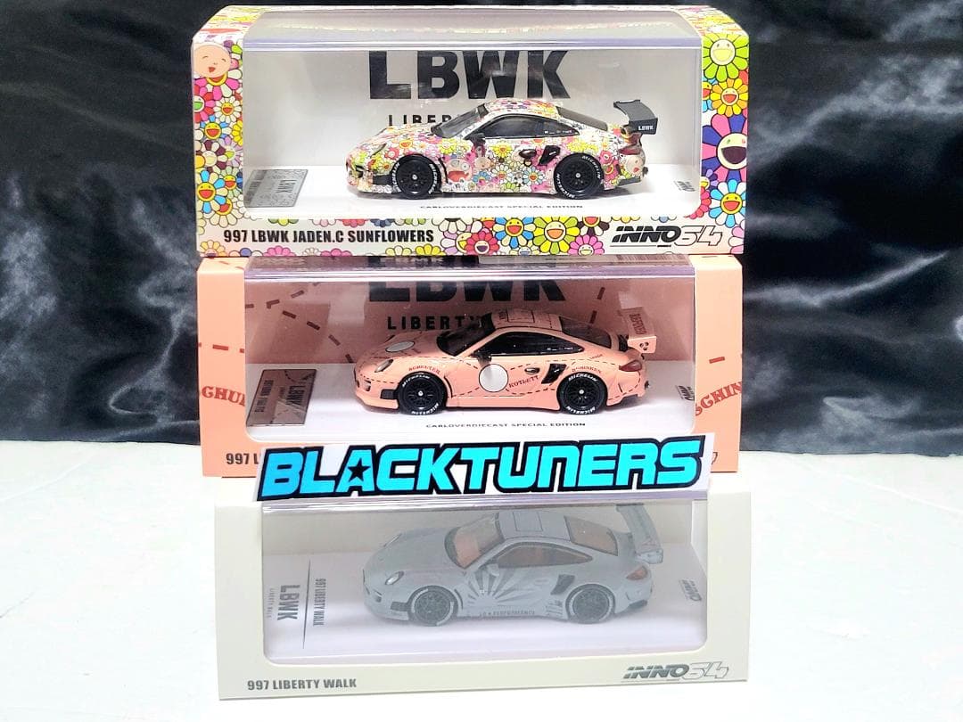 INNO64 限定 LIBERTY WALK PORSCHE ミニカー 3セット INNO64 限定
