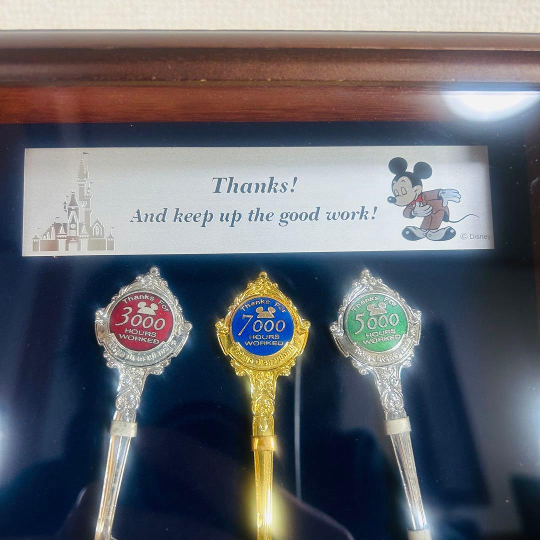 入手困難】ディズニー勤続記念スプーン3本セット キャスト限定品