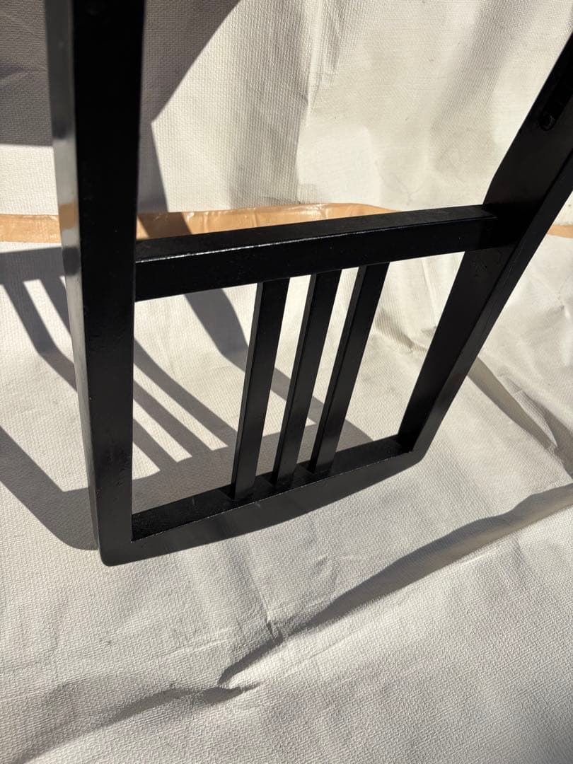 背もたれ付きピアノ椅子 足部フェルト付き 比較的きれい NT