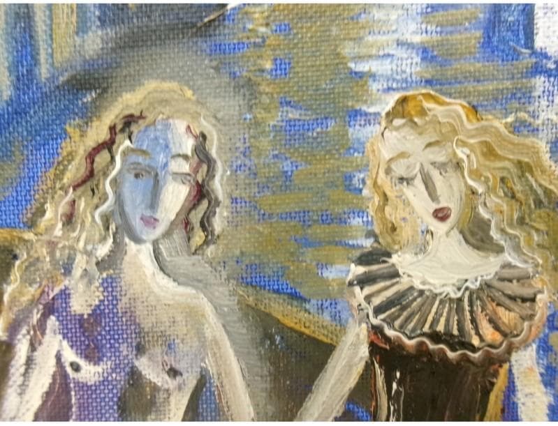 ◇織田広比古『ベネチアンブルーの夜』油彩◇検）織田広喜 宮永岳彦