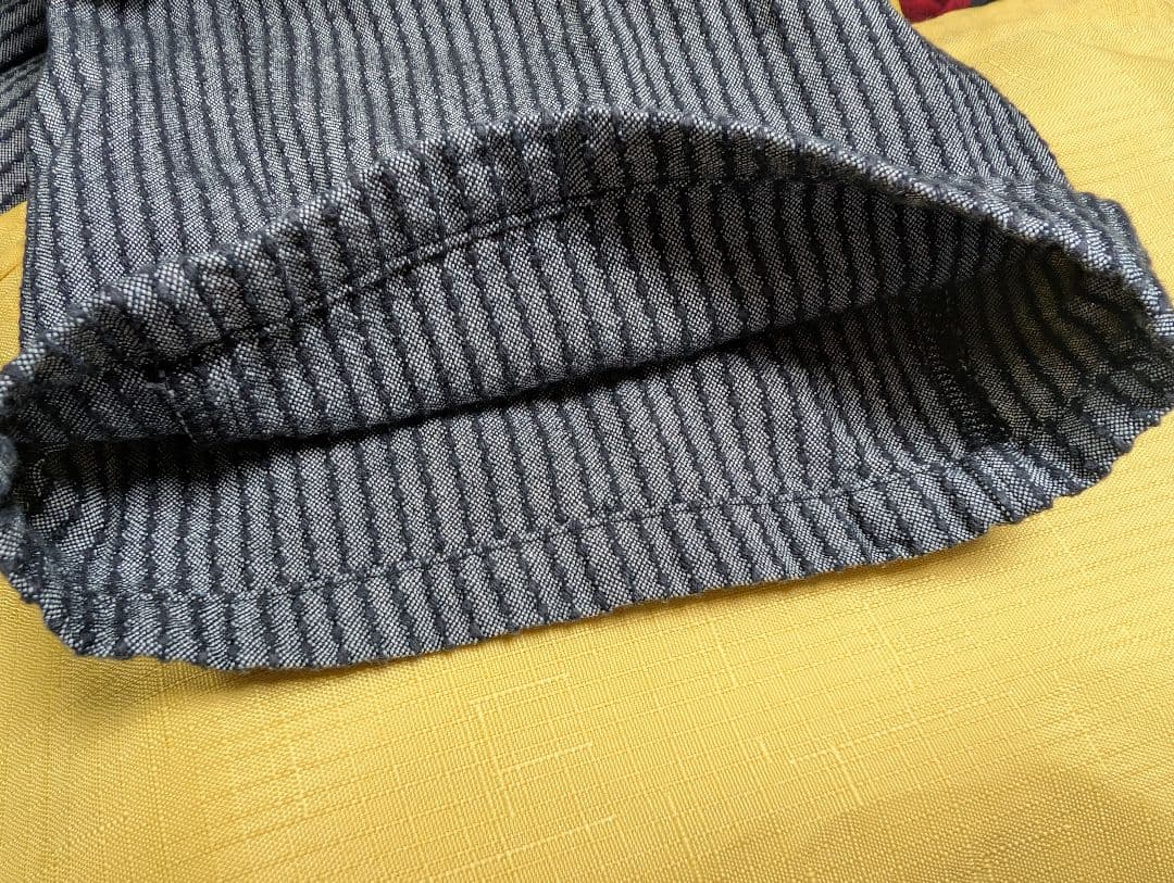 UZUIRO よろけ縞一本刺し子 スッキリサルエルパンツ