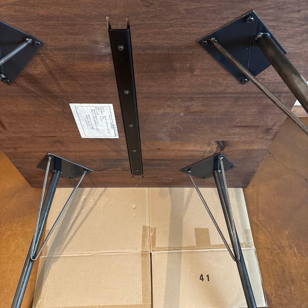 BIMAKES天然木とアイアンのダイニングテーブル　B