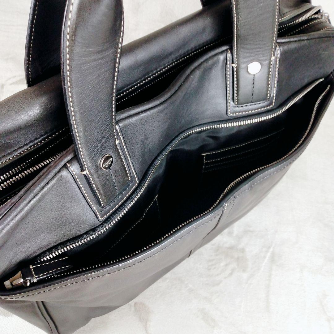 ★COACH★ コーチ 2WAY レザー ビジネスバッグ 2層式 ブラック