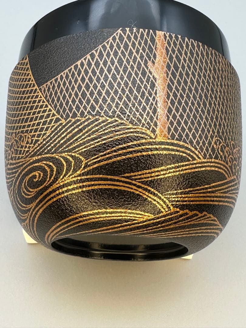 茶道具 棗 目代春帆 網干塩釜図