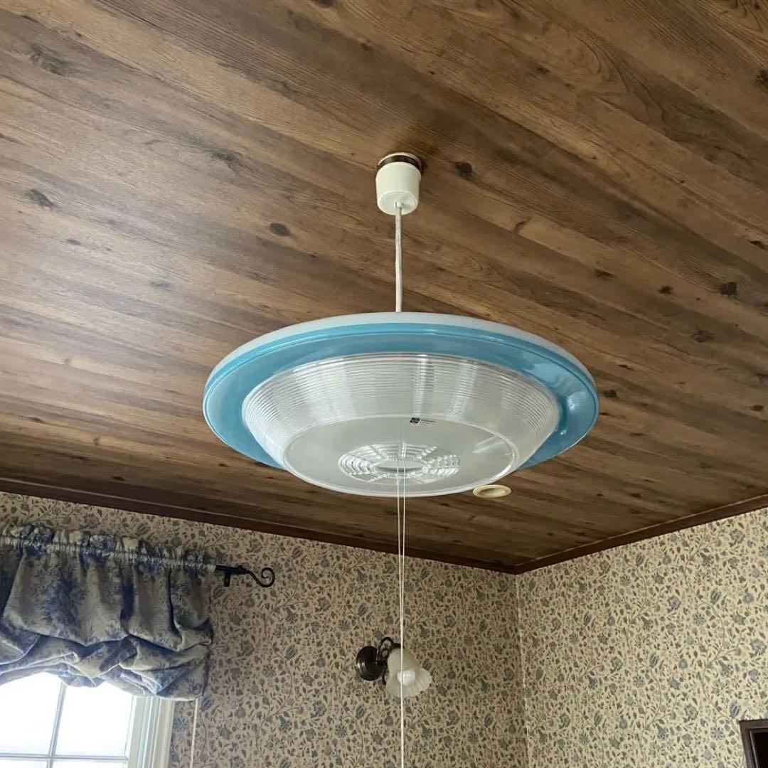 スペースエイジ ペンダントライト 昭和レトロ ブルー - メルカリ