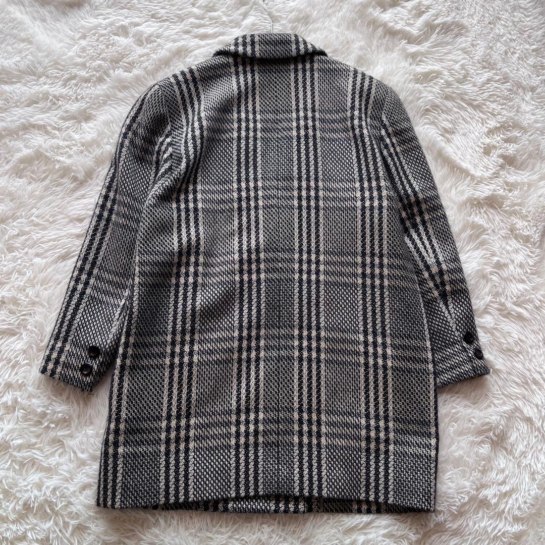 キャノンクリエーション チェスターコート カシミヤ100% チェック 9号