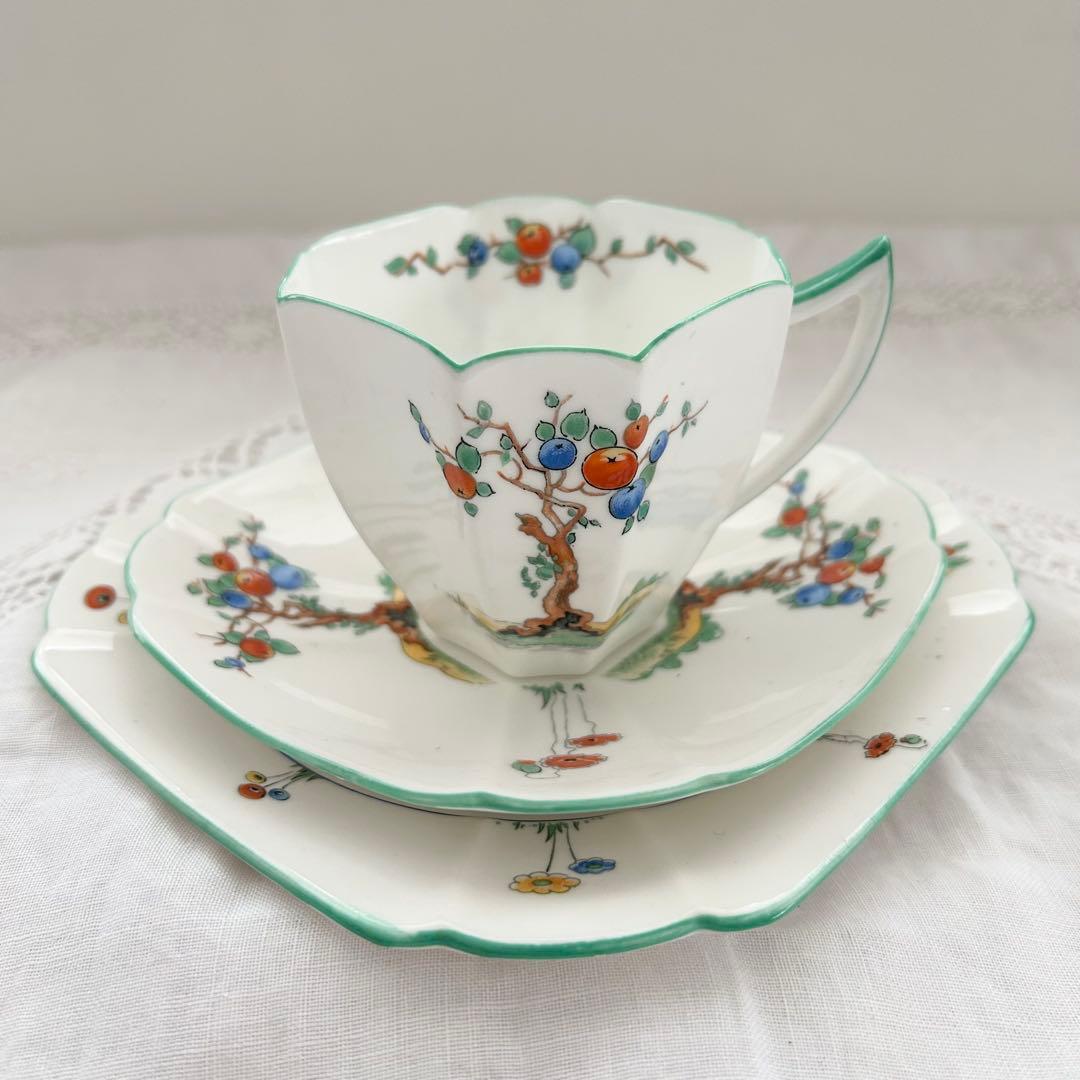 Shelleyシェリー◆カップ＆ソーサー トリオ◆リンゴ クイーンアン