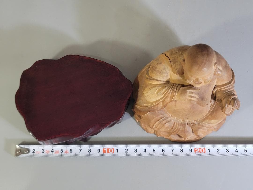 香木 白檀 刻 布袋 361.5g 保証