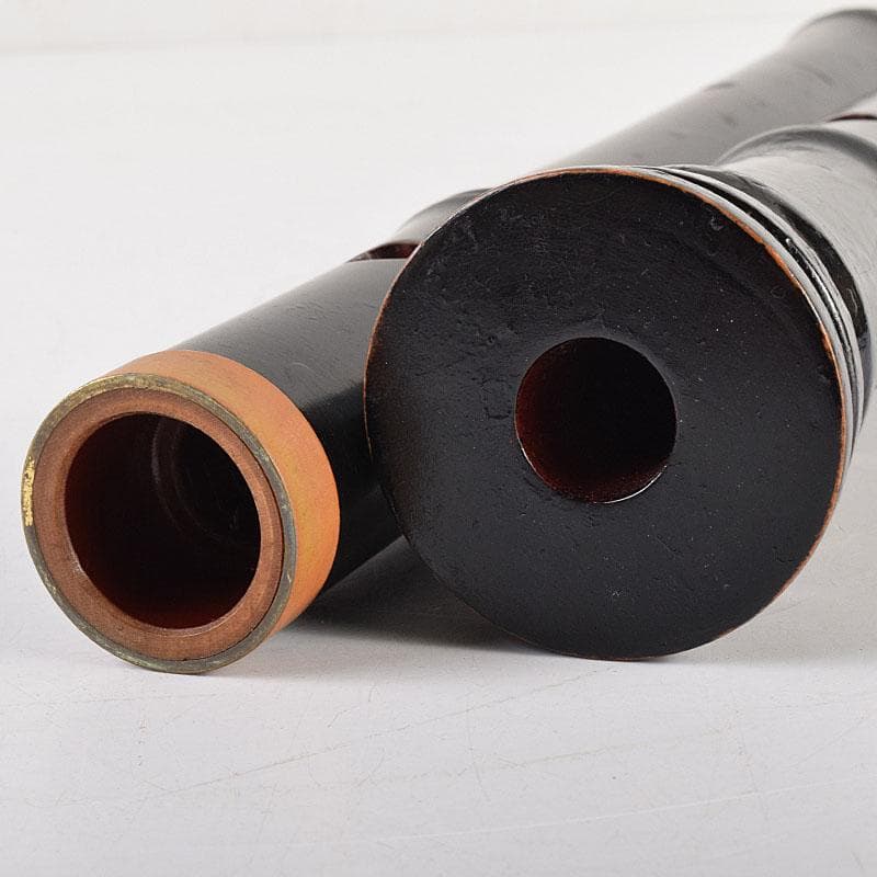 和楽器 木管楽器 岡見周二作 尺八 縦笛 仕覆付 共布共