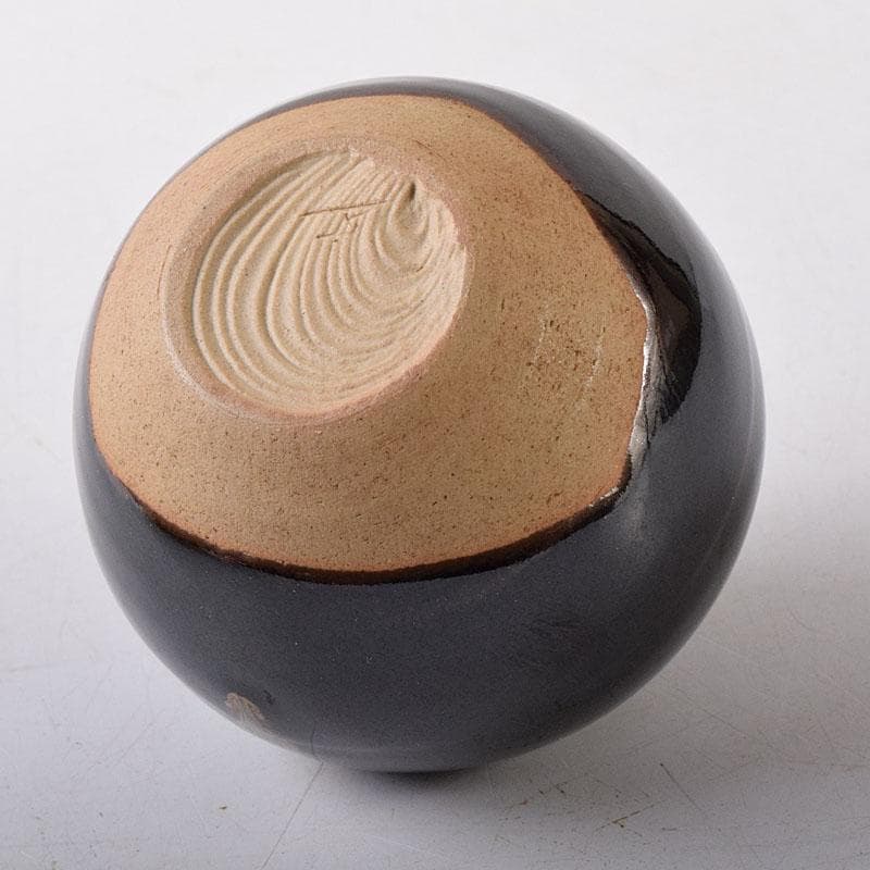 茶道具 京焼 桶谷定一作 文琳 茶入 共箱 V 8177