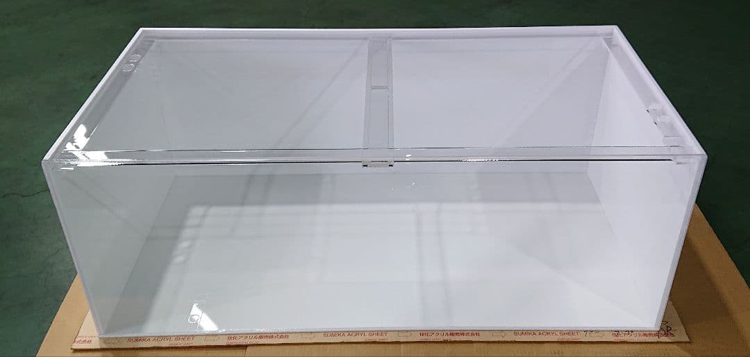 アクリル水槽 二面黒 四面10㍉ W120 D60 H45 ワンオフ 佐川発送