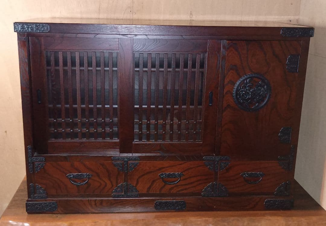 木製麻雀牌収納ボックス 4引き出し付き