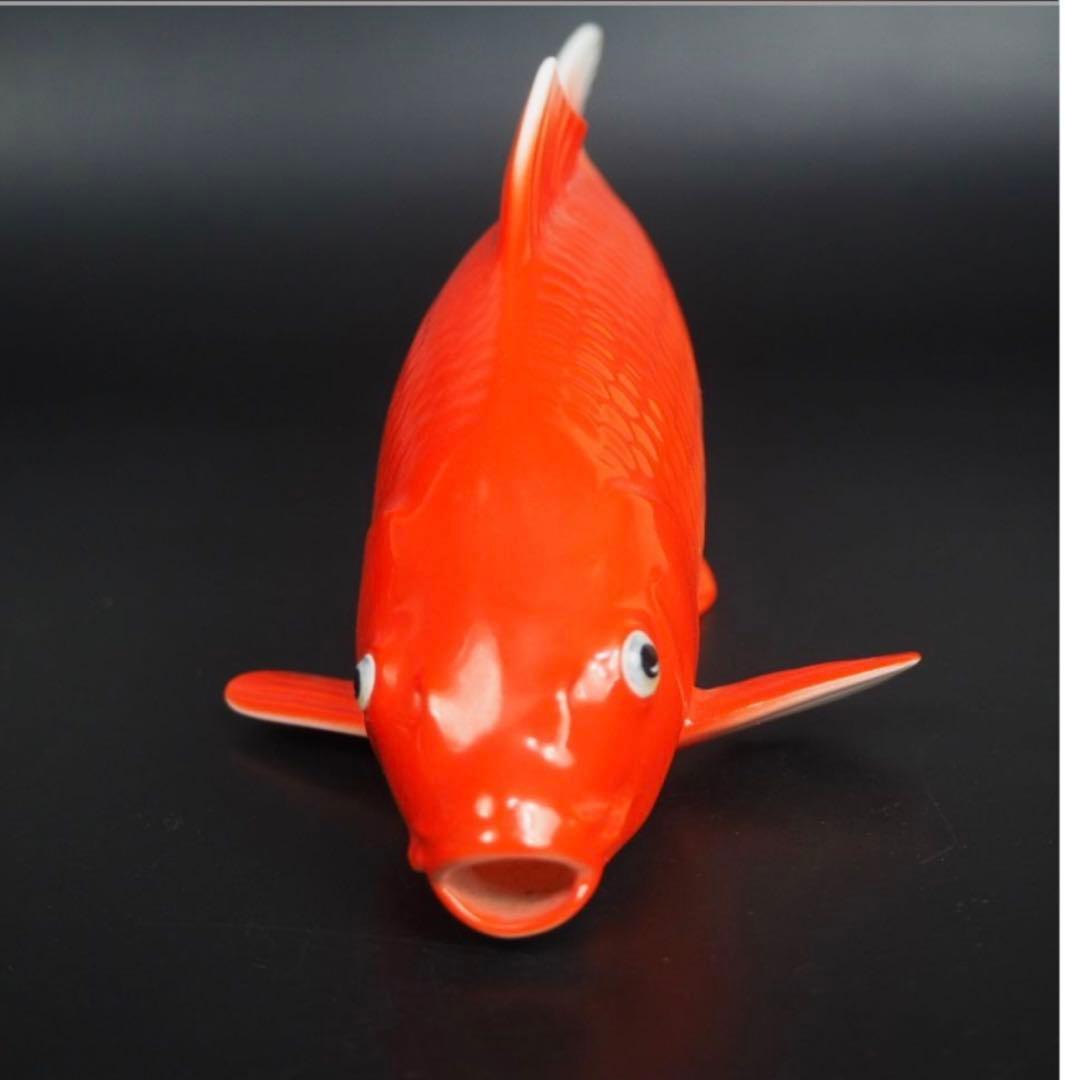 送料無料 ノリタケ 鯉置物ペア 完品無傷