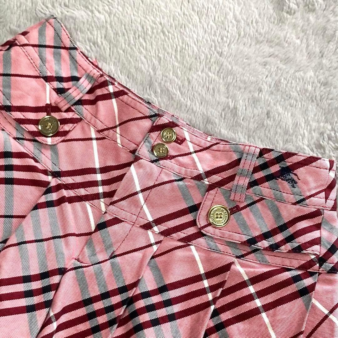 美品☆BURBERRY BLUELABEL キュロット　ノバチェック　ピンク　S