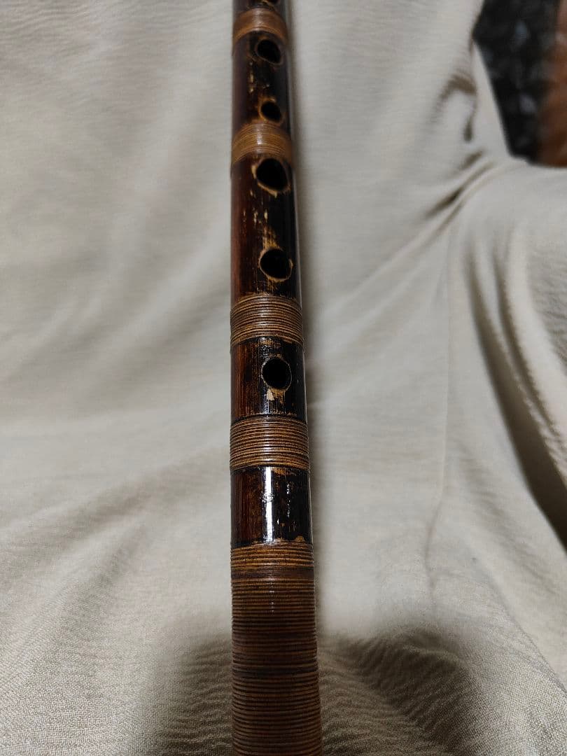 篠笛 眞風 煤竹 ドレミ 総巻 四本調子 岸極［素竹］古典調／