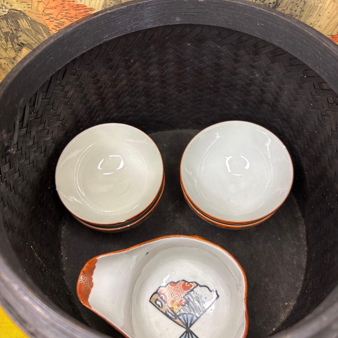 九谷　煎茶器セットと籠 新春SALL