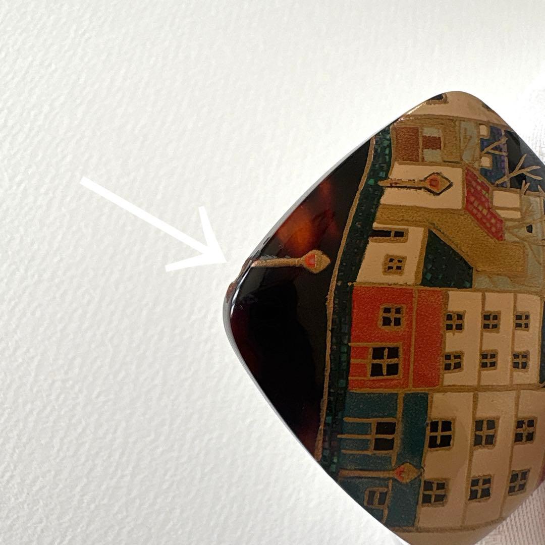 本鼈甲　螺鈿蒔絵　川光作　ブローチ& トップ　 vintage 螺鈿工芸　伝統