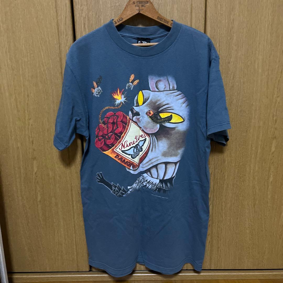 90's エアロスミス　ツアーＴシャツ 90年代 AEROSMITH エアロスミス Nine Lives WORLD TOUR バンドTシャツ