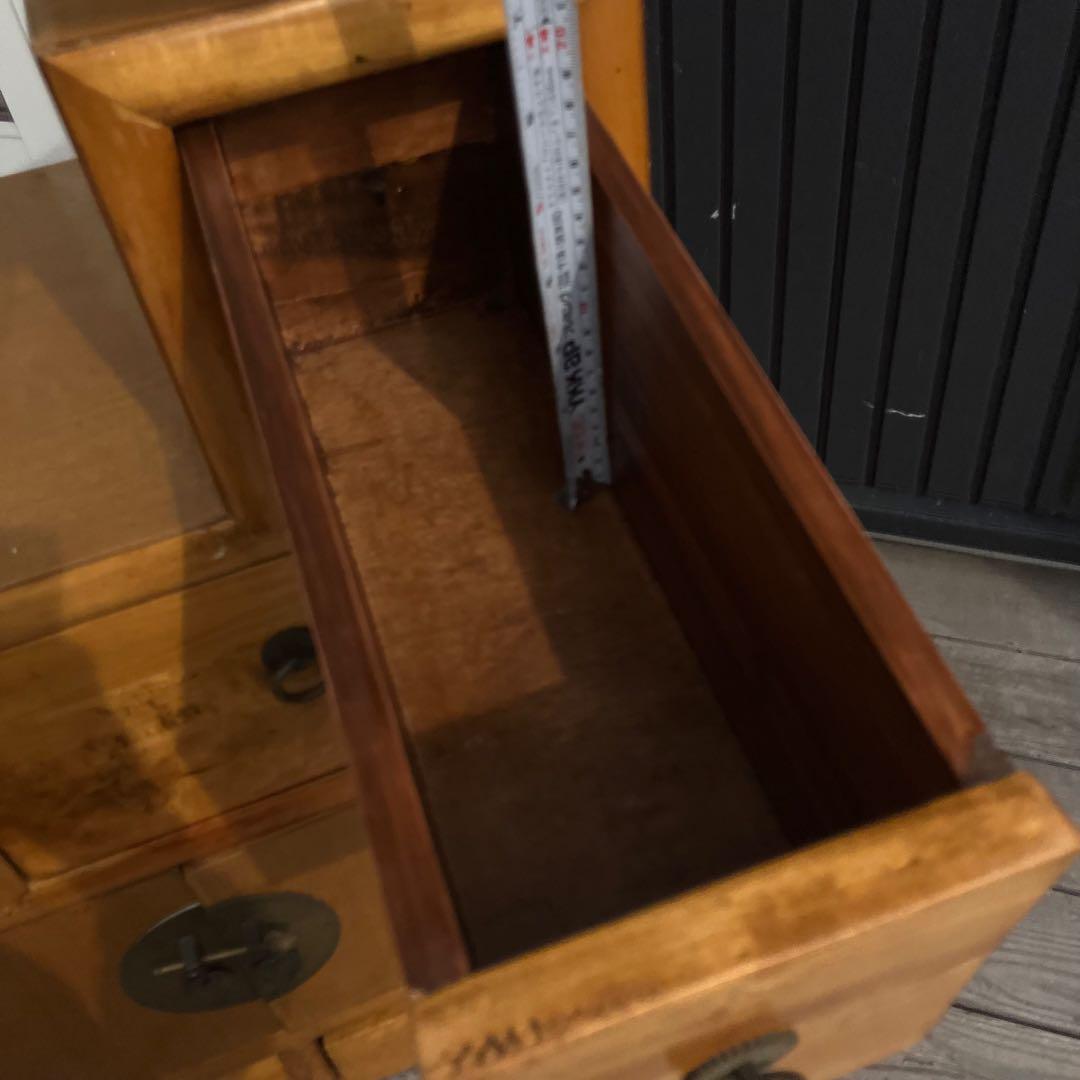 ① 昭和レトロ 中国古典家具 木製 階段箪笥 サイドボード 古家具