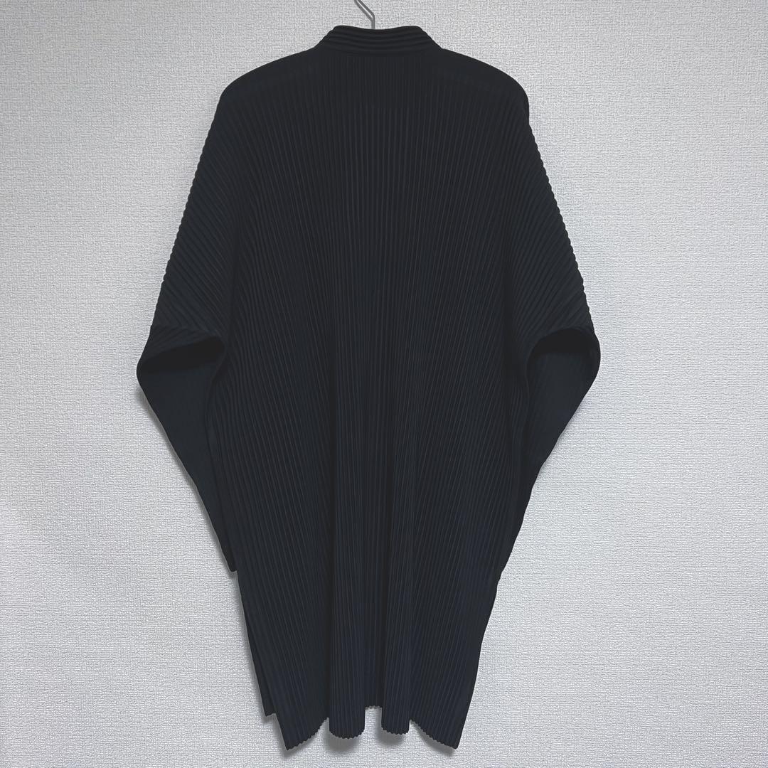 オムプリッセイッセイミヤケ　ロングコート　ロング羽織り　ブラック