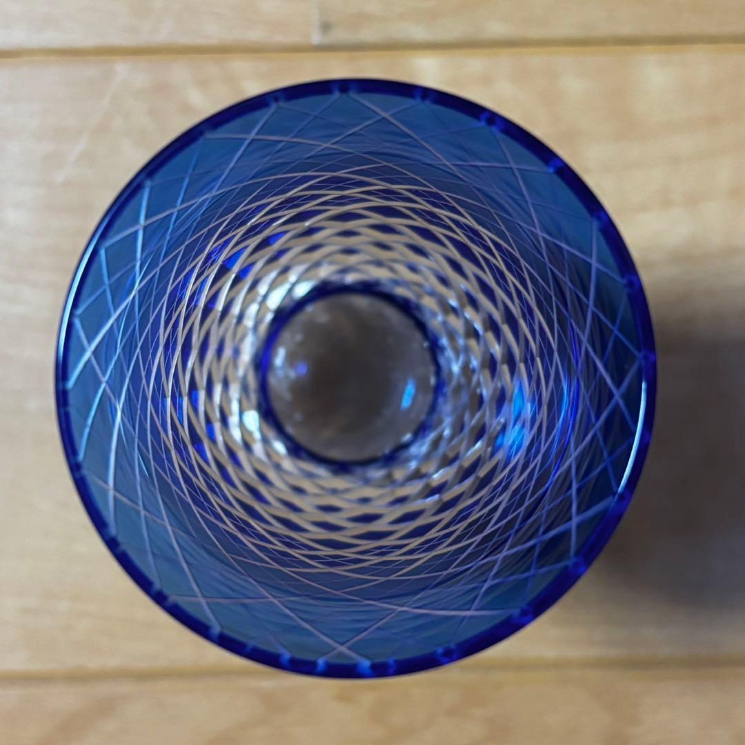 希少 美品 江戸切子 黒川昭男 棗 小物入れ ボンボニエール 一口 冷酒