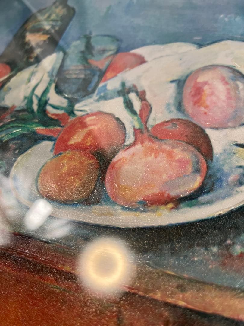 額入り油彩画 ポールセザンヌ 玉ねぎのある静物 複製画 1140