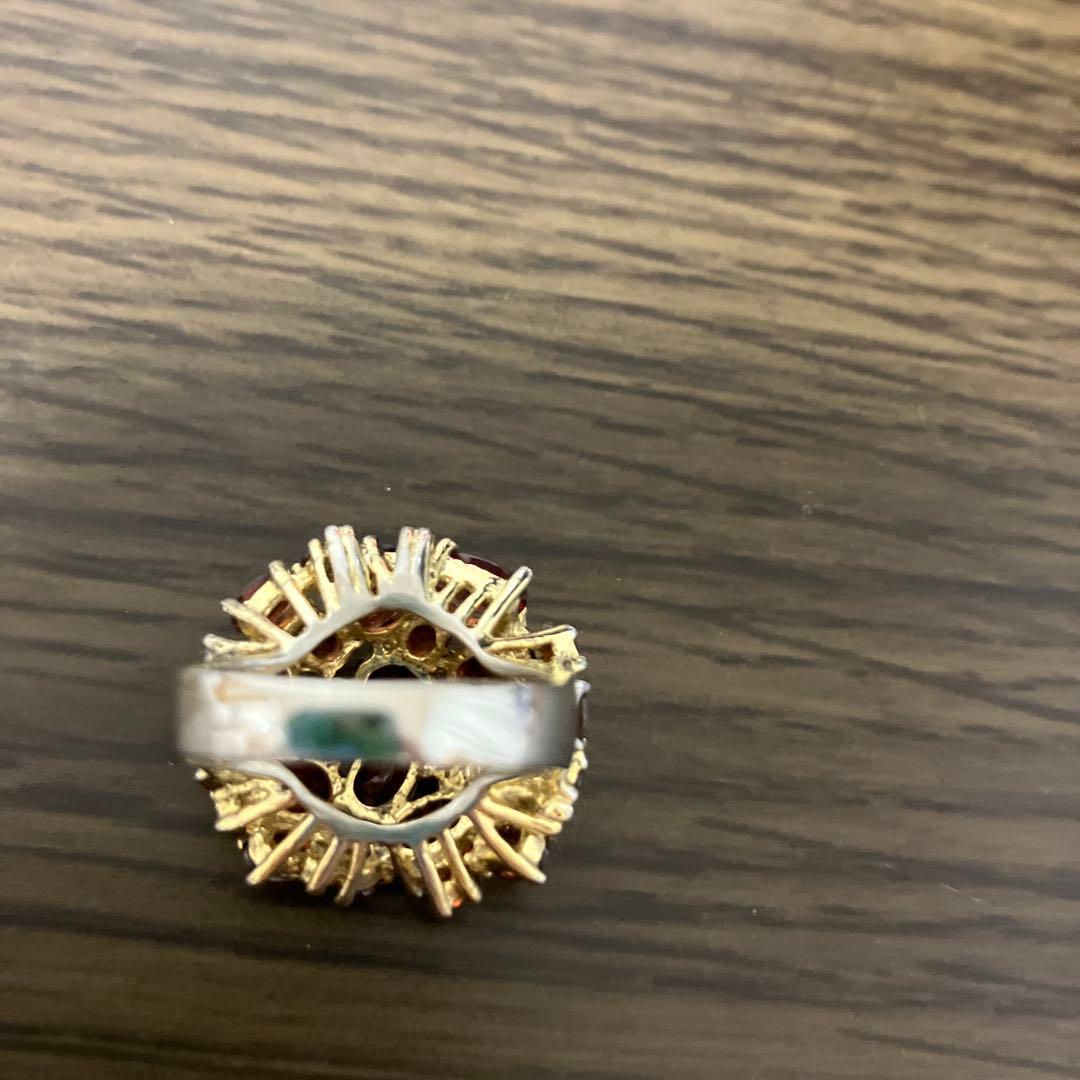 株*ン様 碌山　ガーネット　シルバー925 指輪　11号