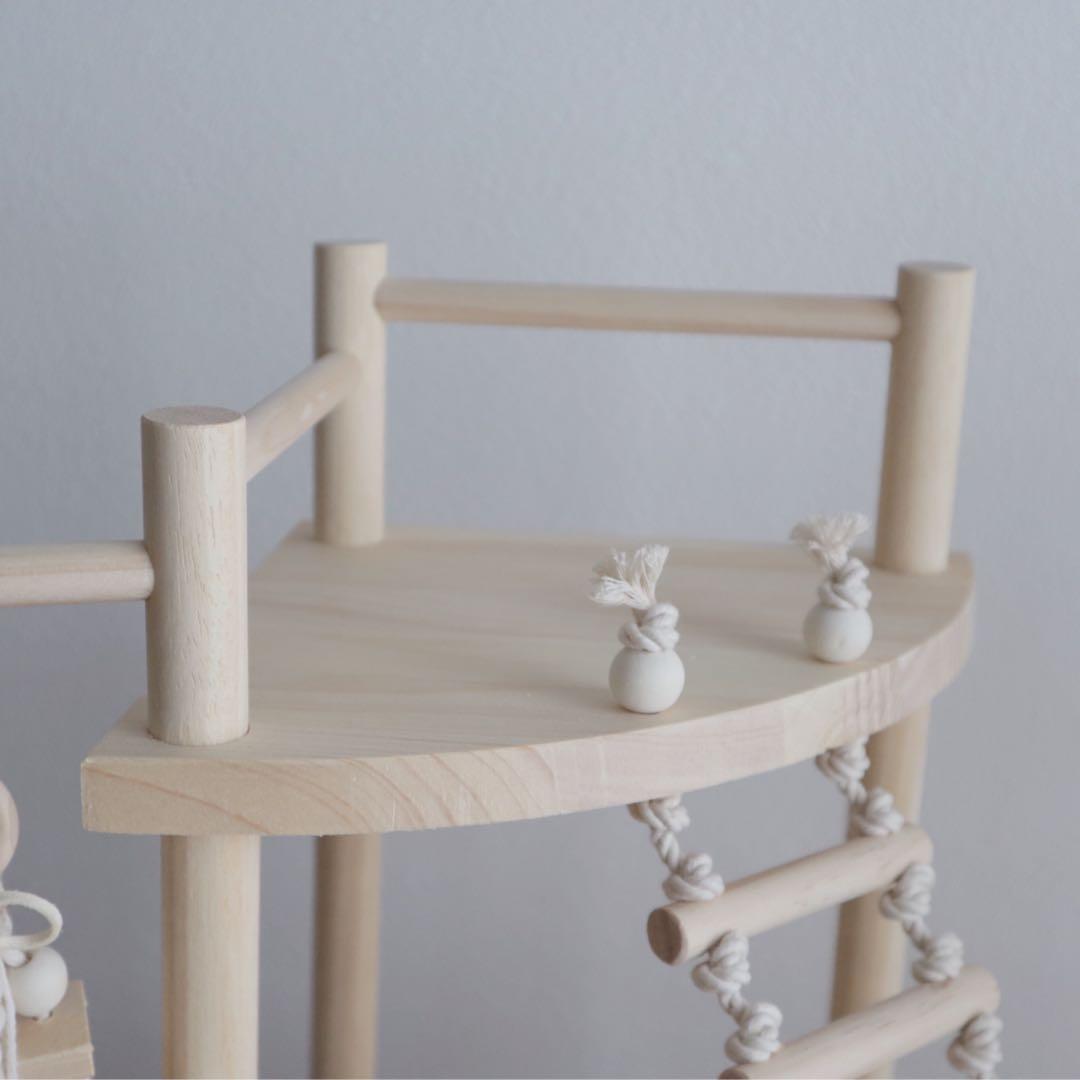 ことりのおおきなあそびば ミラー付き 文鳥 インコ バードアスレチック