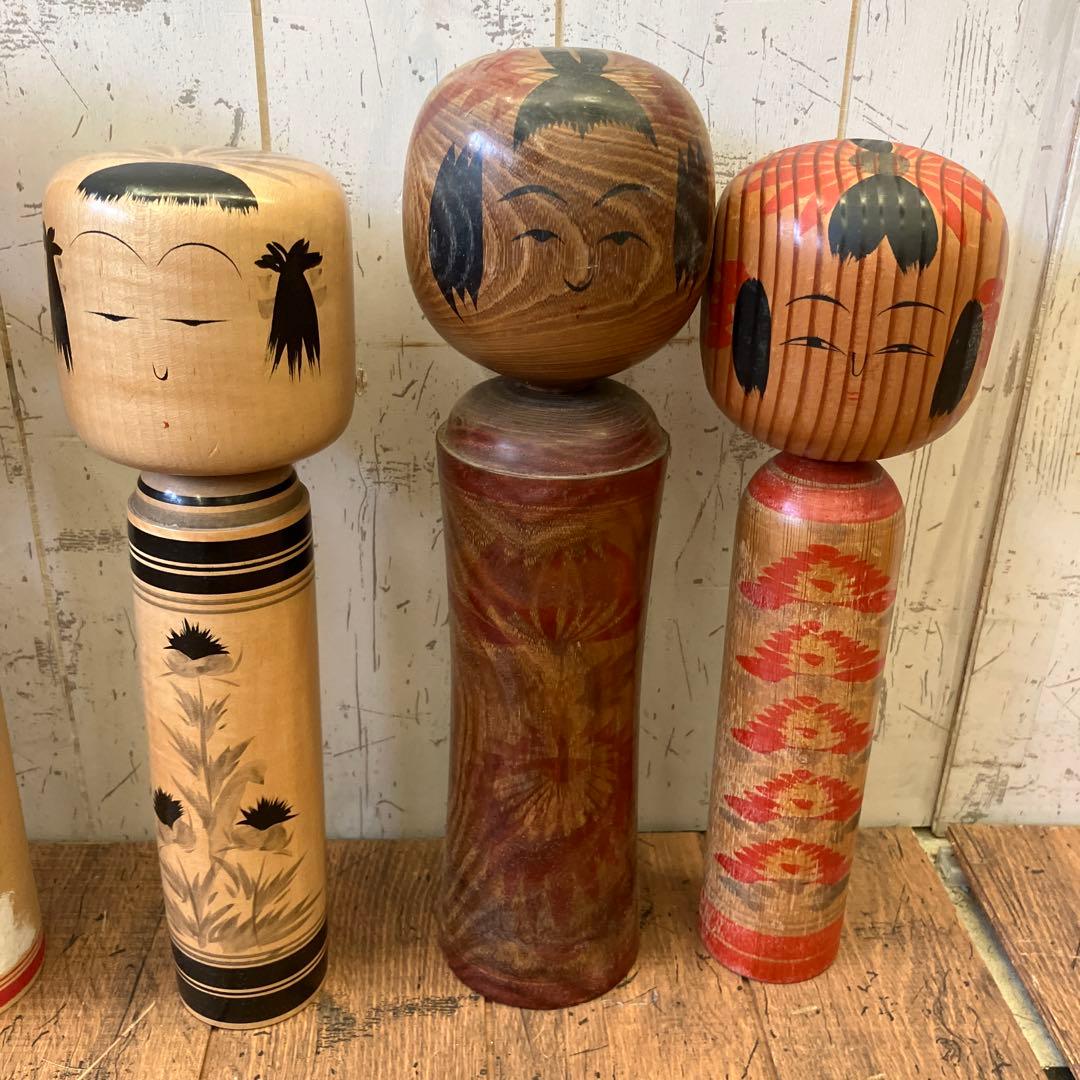 昭和レトロ 木製 こけし 小芥子 14体セット まとめ売り 日本人形 伝統工芸