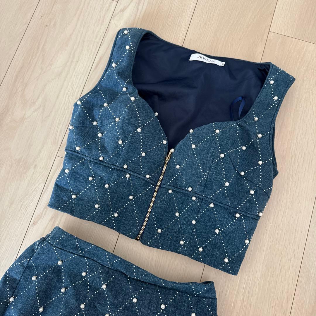 JEWELS ジュエルズ　キャバ　ドレス　キャバドレス　デニム　Mサイズ