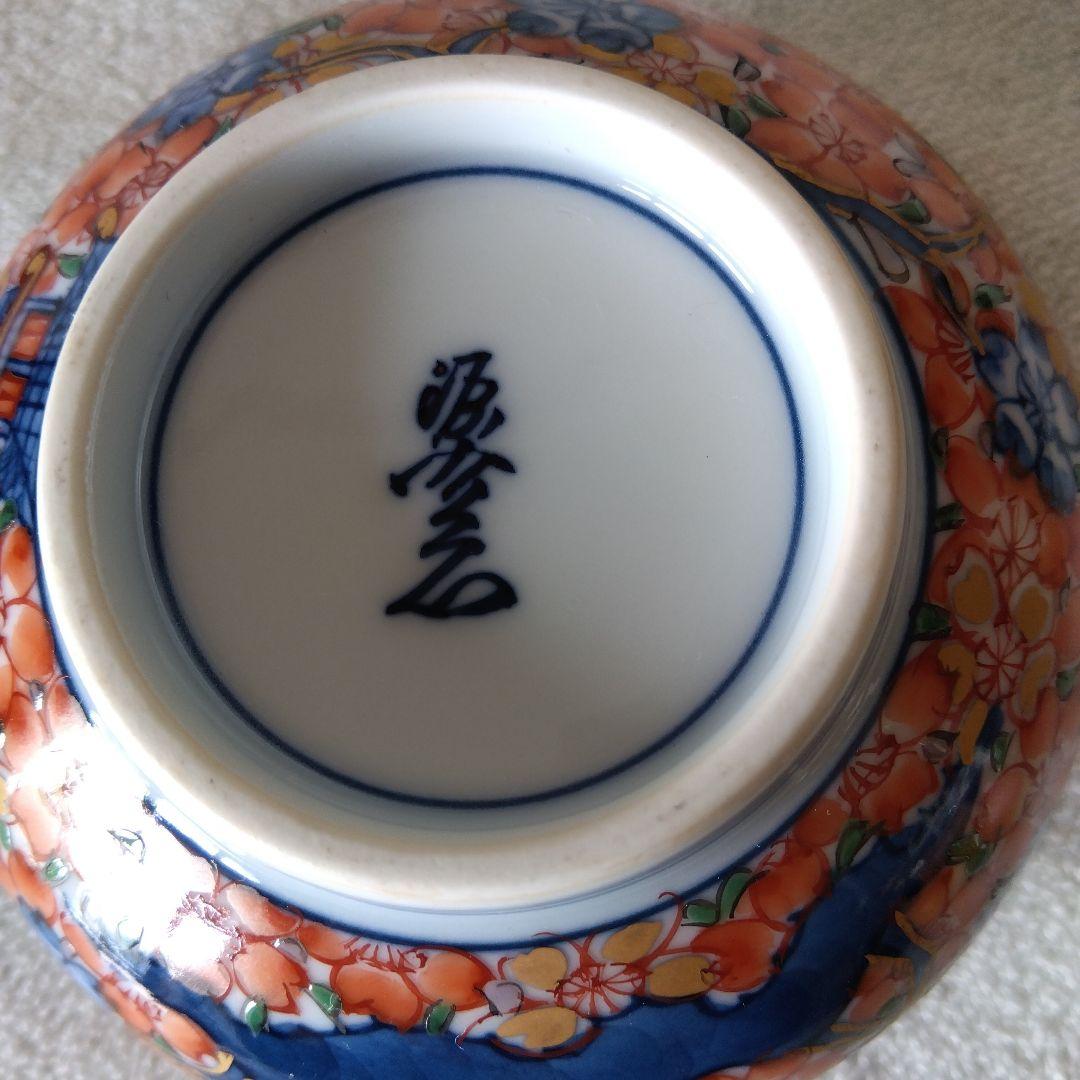 館林源右衛門作 染錦楼閣紋様蓋付湯呑 - メルカリ