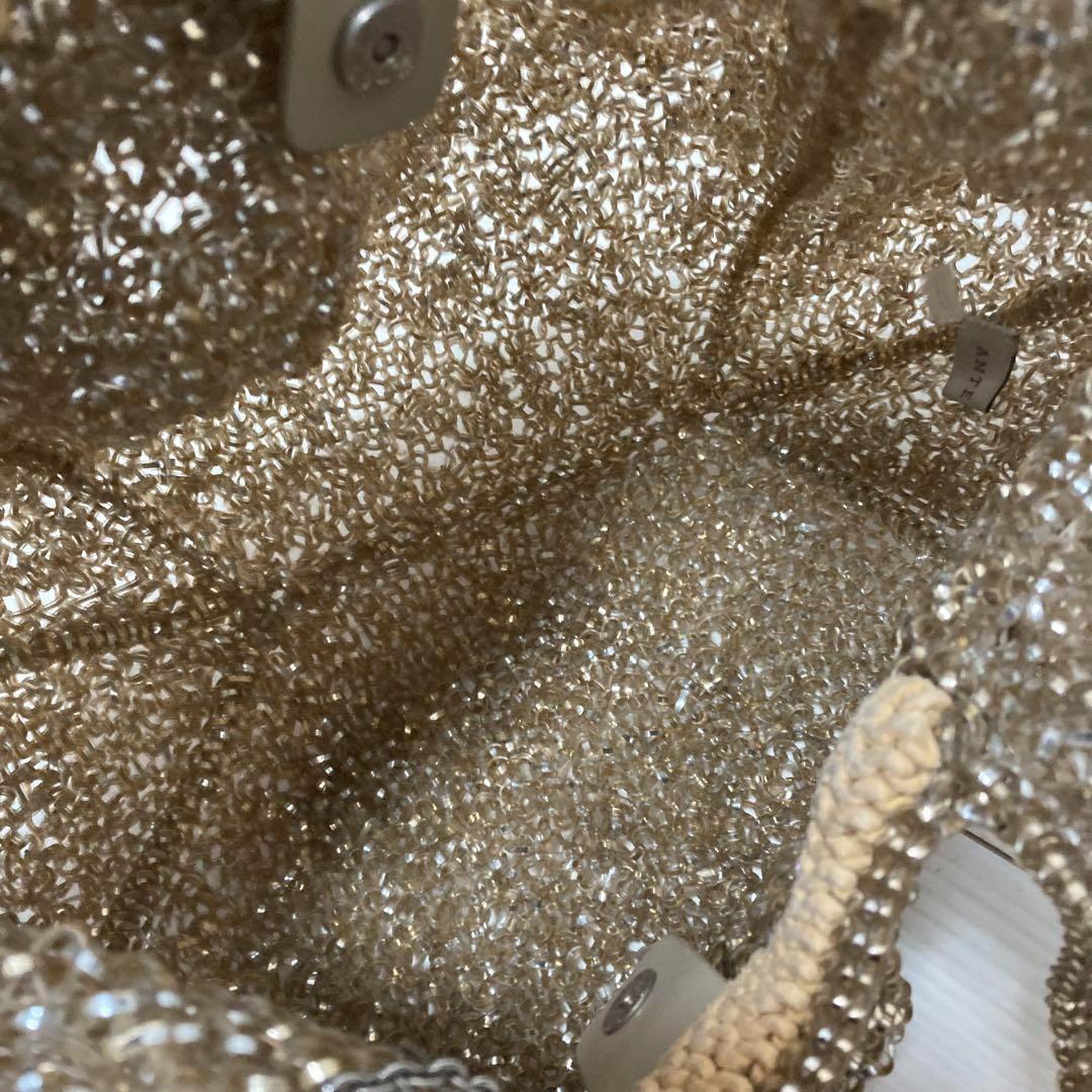 【美品】アンテプリマ　ワイヤーバッグ　ゴールド　手提げ　肩掛け　ラグジュアリー