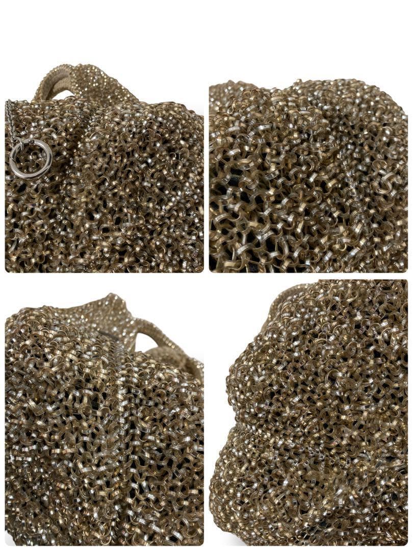 【美品】アンテプリマ　ワイヤーバッグ　ゴールド　手提げ　肩掛け　ラグジュアリー