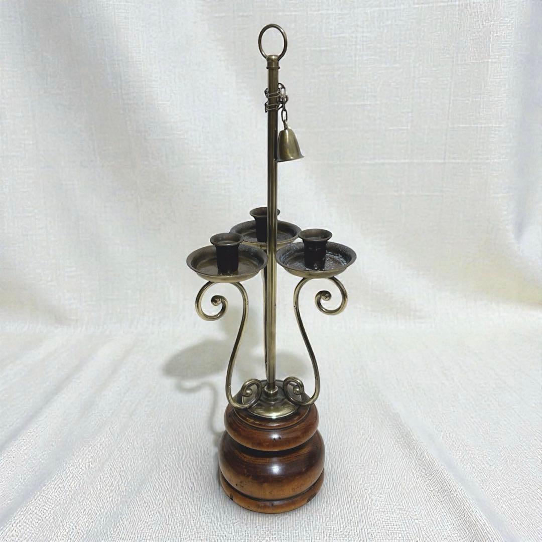 イタリア　アンティーク　キャンドルスタンド　火消し付き　ブロカント　ヴィンテージ イタリア アンティーク キャンドルスタンド 火消し付き ブロカント