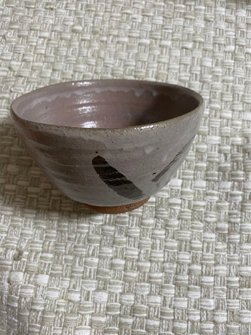 唐津焼 西岡小十 絵唐津茶碗 共箱 共布 西岡小十 唐津茶碗 共