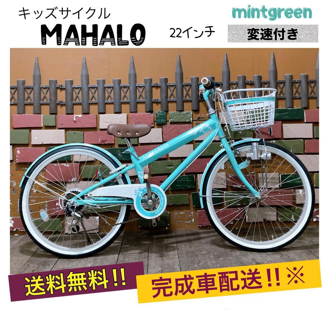 Cエリア価格 子供用 MAHALO マハロ ミントグリーン 22インチ 変速付き