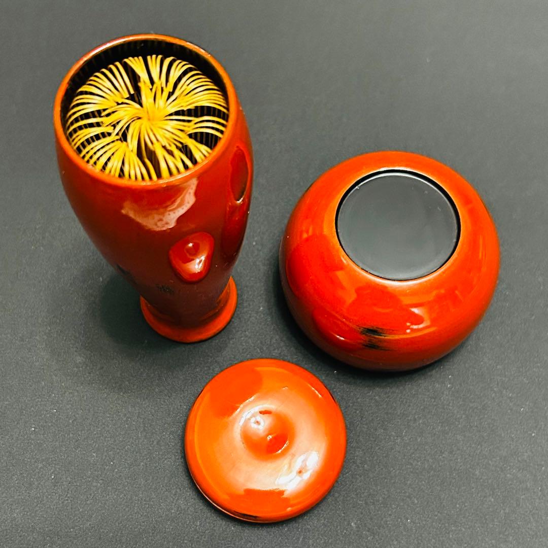 茶道具セット 利休茶箱 鎌倉彫 香合 茶巾筒 茶筅筒 鎌倉彫 根来塗