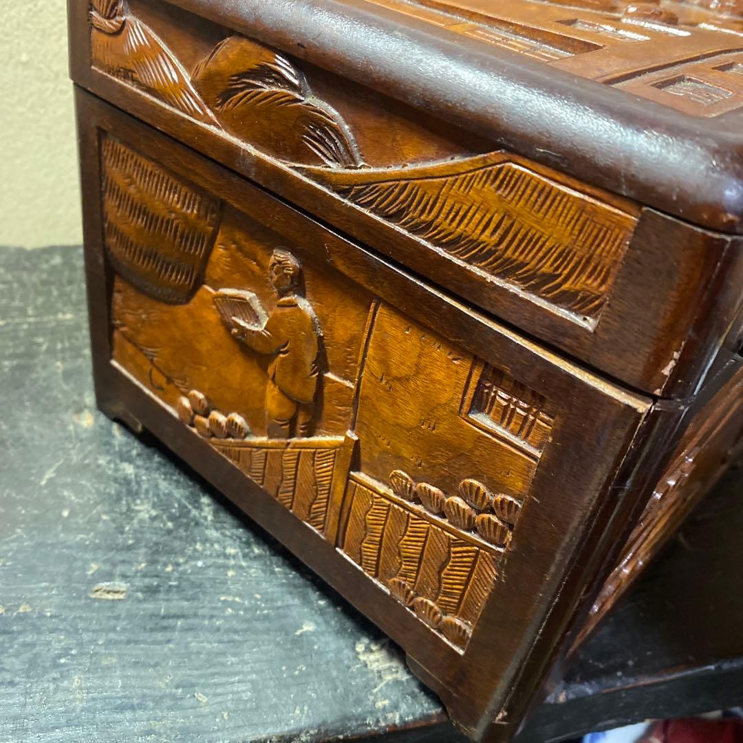 中国古玩 木彫 毛沢東 人生図箱 - メルカリ